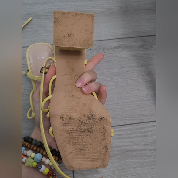 Raid Yellow Strappy Heels - Picture 4 of 7